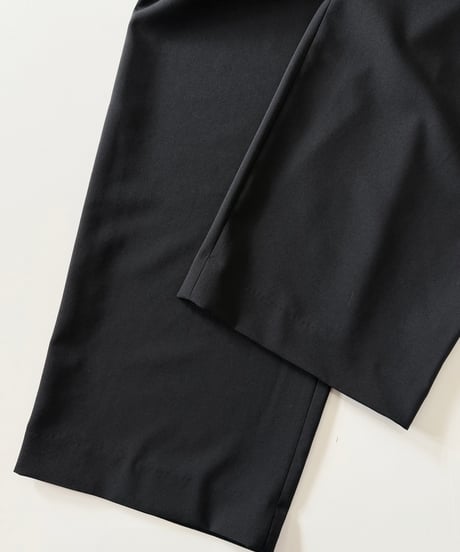 【26SS】 MARKAWARE Organic Wool 2/80 Tropical Double Pleated Easy Trousers -Black-