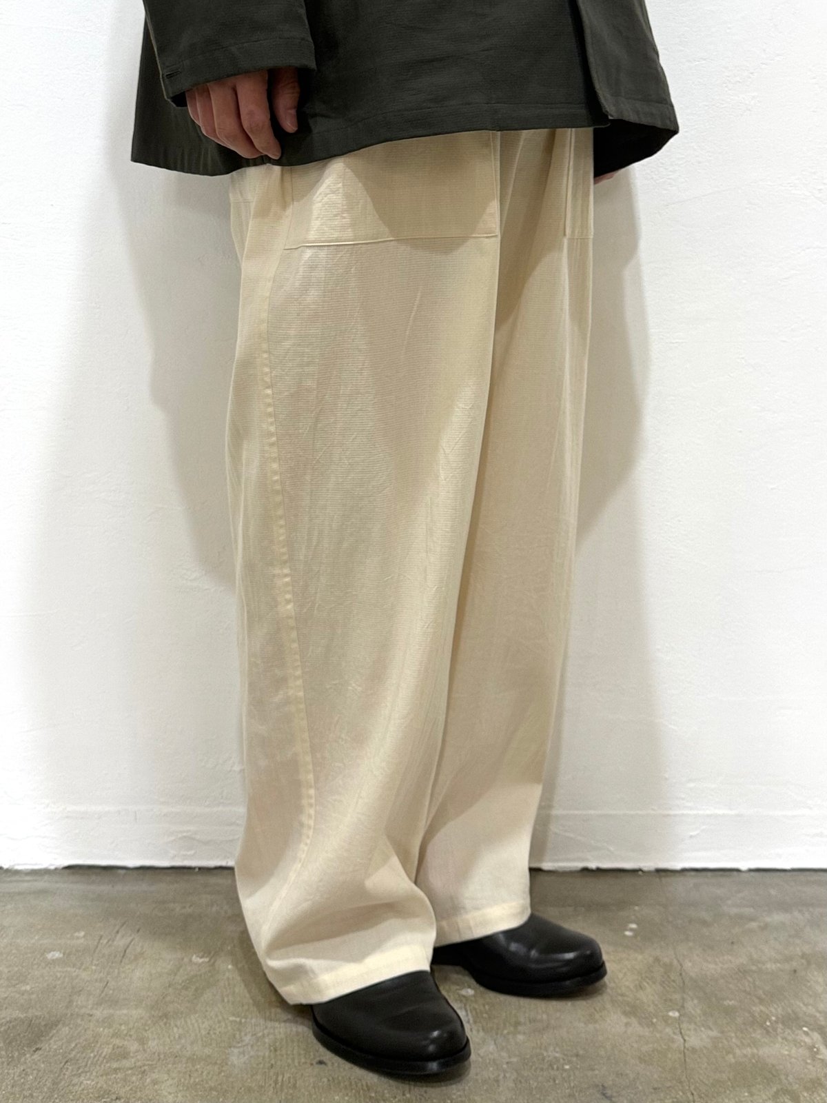 26SS】 YOKO SAKAMOTO / UTILITY EASY PANTS -ECRU