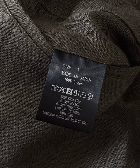 【26SS】 marka / Linen Gauze Double Cloth / Wide Cylinder Fit Easy Pants -Olive-
