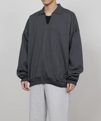 【25AW/予約商品】 Organic Cotton Heavy Fleece Skipper Huge Sweat -Forest Gray-
