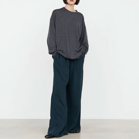 Graphpaper(グラフペーパー) WOMENS Satin Easy Wide Pants D.GREEN
