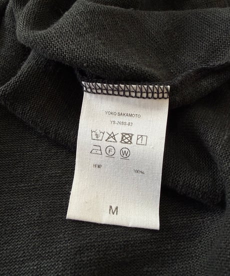 【26SS】 YOKO SAKAMOTO / SLEEVELESS TOP -BLACK-