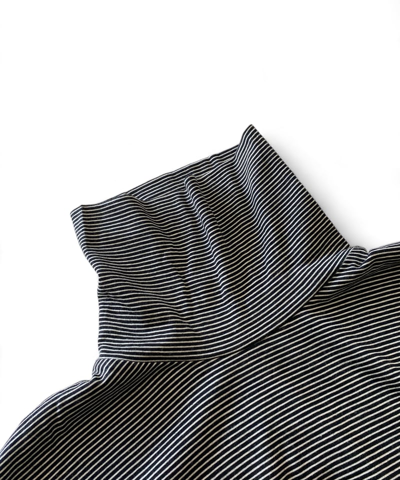 Graphpaper / Wool Border L/S Turtle Neck Tee -B