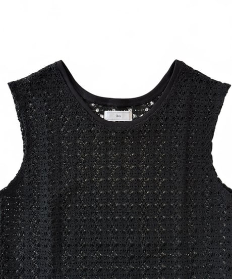 【残り1点】Urig / RUSSELL KNIT NO-SLEEVE PO -BLACK-