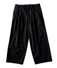【26SS】 MARKAWARE / Organic Cotton Voile Yarn Twill Triple Pleated Easy Trousers -Black-