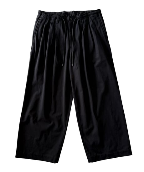 【26SS】 MARKAWARE / Organic Cotton Voile Yarn Twill Triple Pleated Easy Trousers -Black-