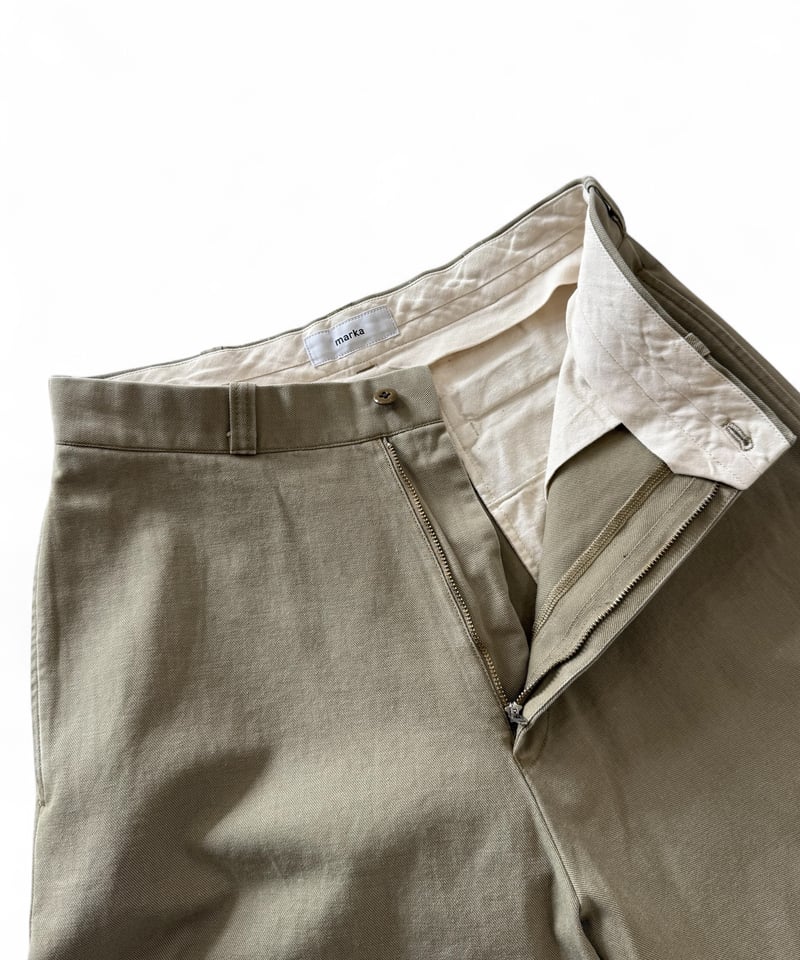 MARKAオーガニックコットン強撚ギャバ / U.S.アーミーチノ2マーカパンツ MARKAオーガニックコットン強撚ギャバ / U.S.アーミーチノ2