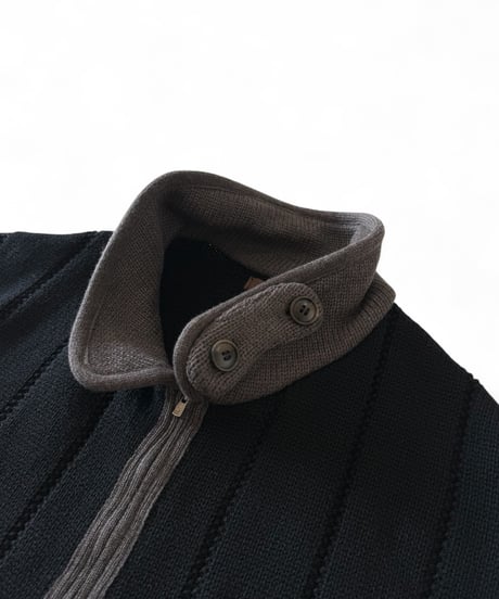 【SALE】 obafer / WOOL ZIP JACKET -BLACK-