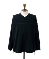 【26SS】 TENHALF / FOOTBALL LONG T-SHIRT -BLACK-