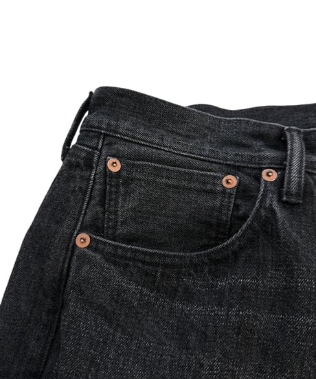 【26SS/残り1点】 YOKO SAKAMOTO / 5POCKET BAGGY PANTS "USED FADE" -FADE BLACK-