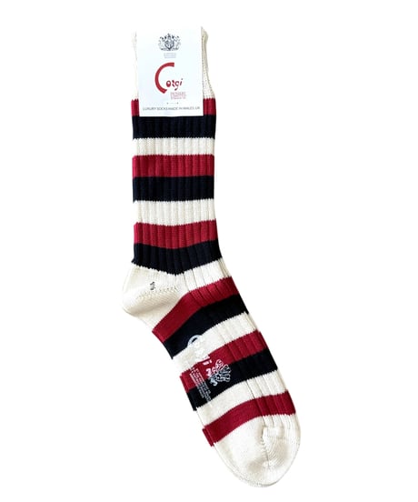 【26SS】 The DUFFER N NEPHEWS / MULTI BORDER SOCKS -TRICOROL-