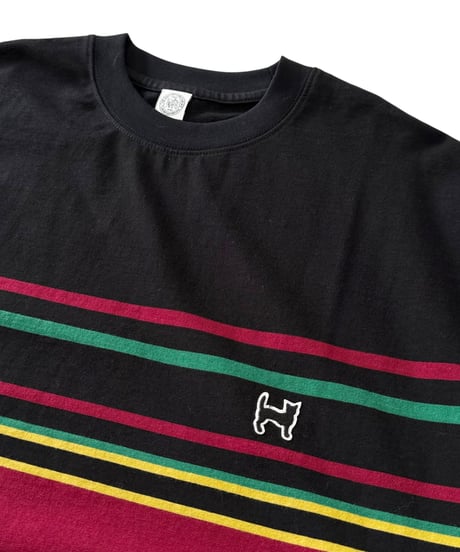 【26SS】 The DUFFER N NEPHEWS / MULTI BORDER TEE -BLACK-