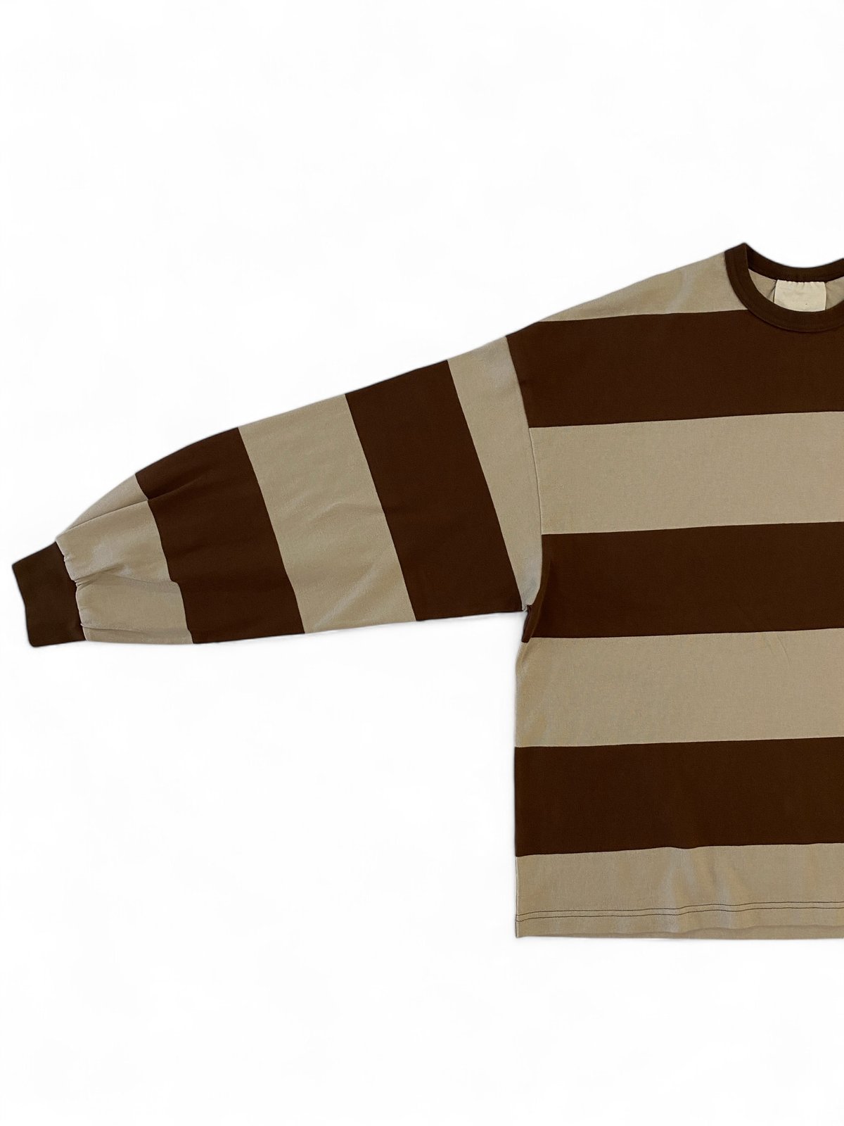 残り1点】refomed / Border Giant L/S Tee -BEIGE×BRO