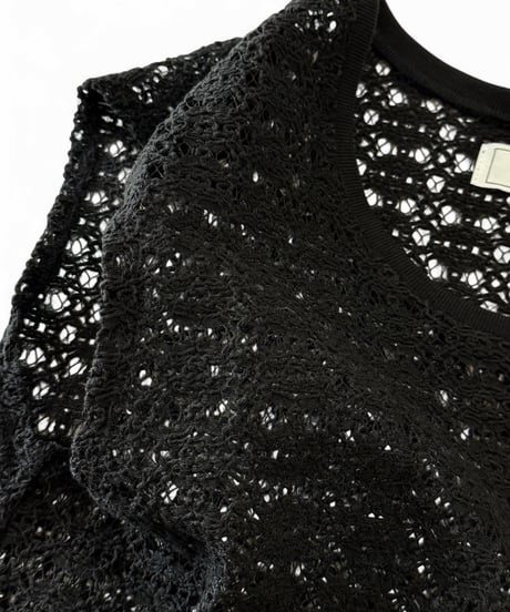【残り1点】Urig / RUSSELL KNIT NO-SLEEVE PO -BLACK-