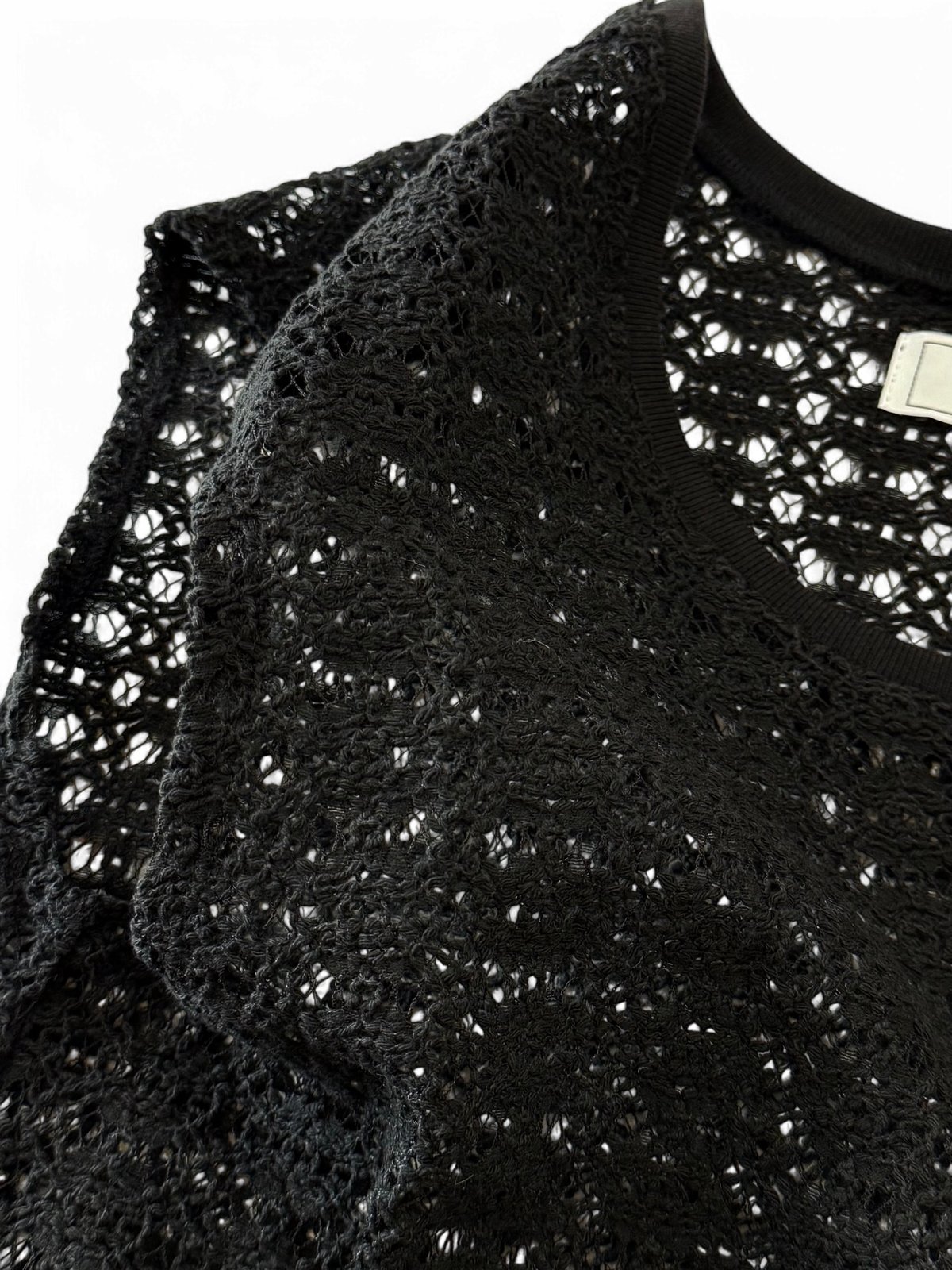残り1点】Urig / RUSSELL KNIT NO-SLEEVE PO -BLACK- 