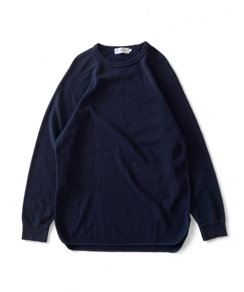 Graphpaper / Waffle L/S Crew Neck Tee -NAVY- | Graphpaper / Waffle L/S Crew Neck Tee -NAVY- |