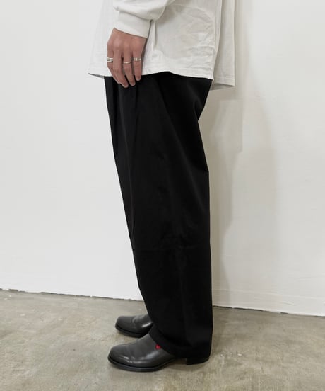 【26SS】 YOKO SAKAMOTO / DOUBLE PLEATED WIDE EASY PANTS -BLACK-