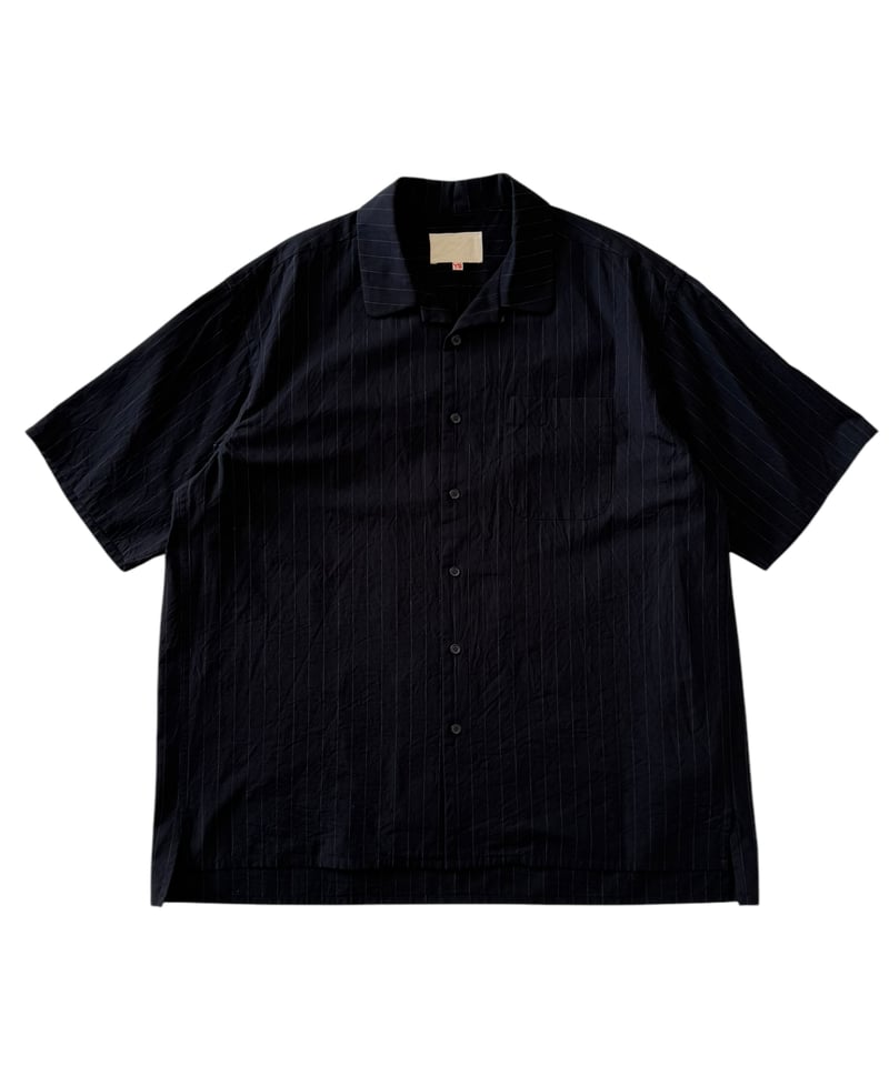 YOKO SAKAMOTO / OPEN COLLAR SHIRT -BLACK- | YURAGI YOKO SAKAMOTO / OPEN COLLAR SHIRT -BLACK- | YURAGI