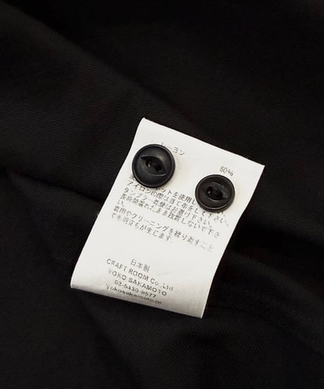 【26SS】 YOKO SAKAMOTO / OPEN COLLAR SHIRT -BLACK-
