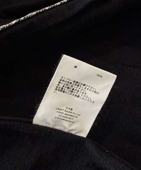 【26SS】 YOKO SAKAMOTO / PLEATS JACKET "ONE WASH" -BLACK-