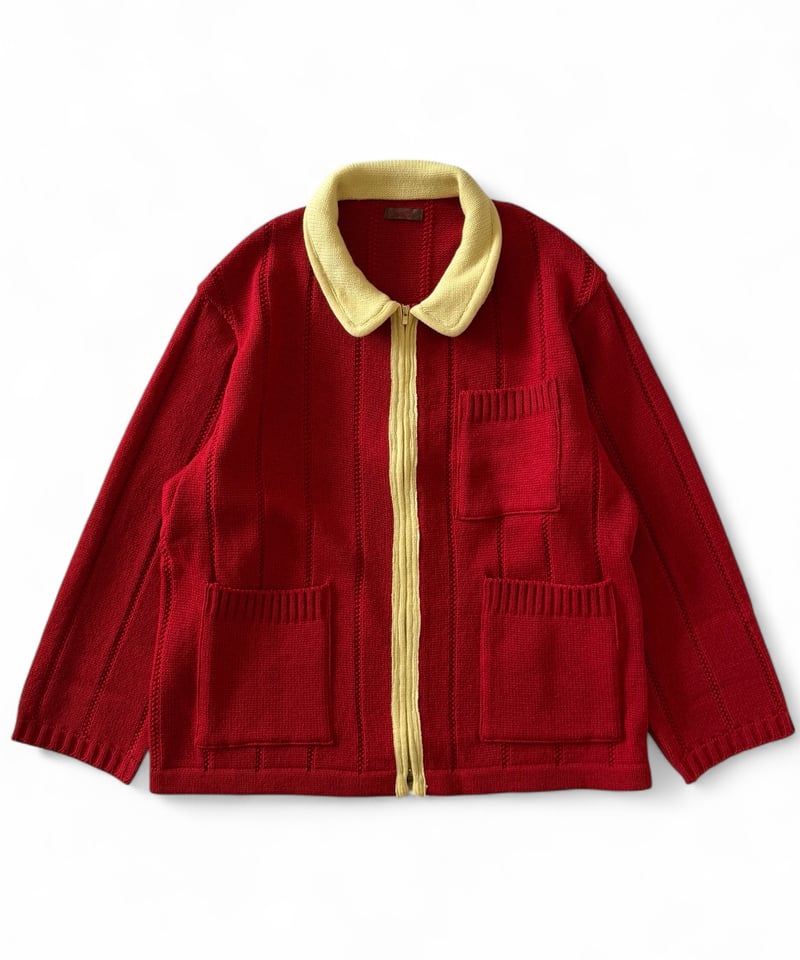 SALE】 obafer / WOOL ZIP JACKET -RED- | YURAGI