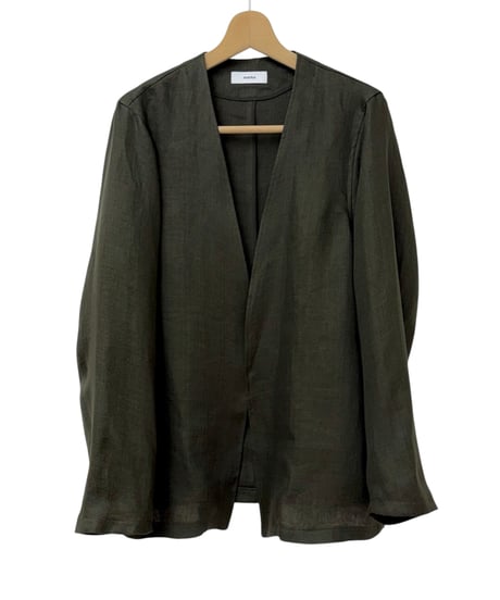 【26SS】 marka / Linen Gauze Double Cloth / Minimalist Jacket -Olive-