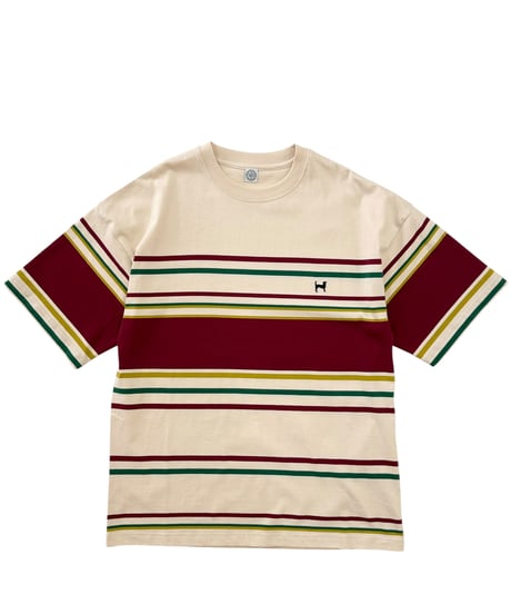 【26SS】 The DUFFER N NEPHEWS / MULTI BORDER TEE -NATURAL-