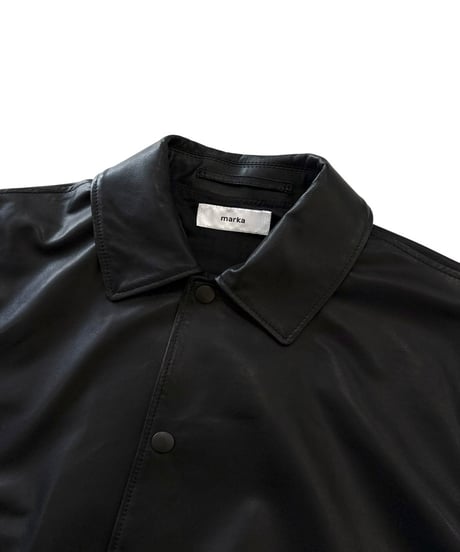 【26SS】 marka / Leather Coach Jacket -BLACK-