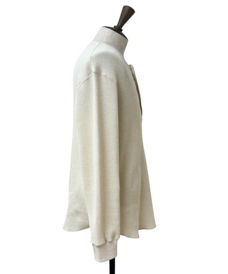 【残り1点】 Urig / 4B HENRYNECK WAFFLE L/S Tee -KINARI-
