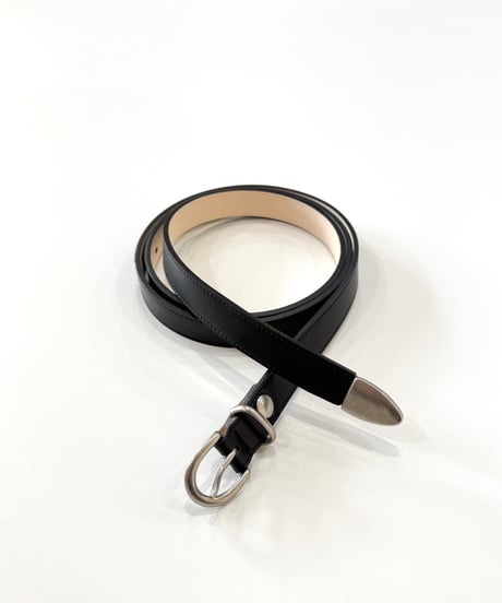 【26SS】 Post Production / WESTERN BELT -BLACK×SILVER-