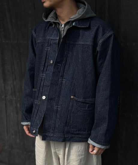 【26SS】 YOKO SAKAMOTO / PLEATS JACKET "ONE WASH" -INDIGO-