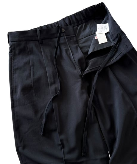 【26SS】 YOKO SAKAMOTO / DOUBLE PLEATED TROUSERS -BLACK-