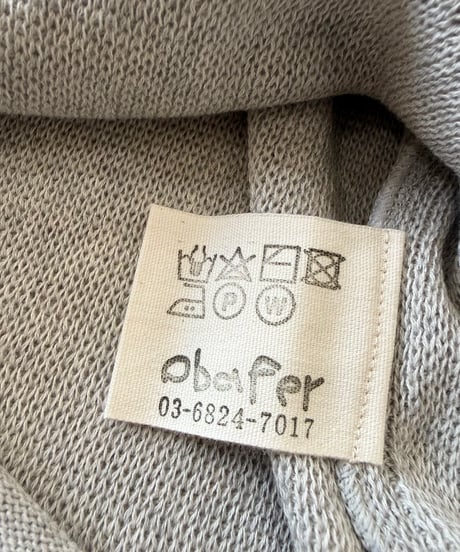 【26SS】 obafer / COTTON KNIT T-SHIRT -GRAY-