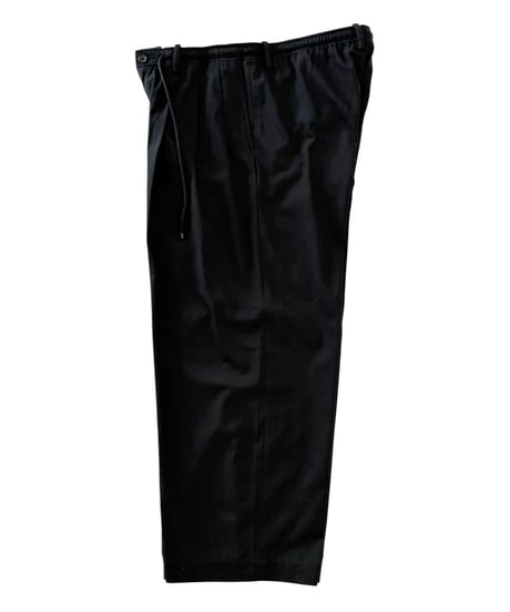 【26SS】 MARKAWARE / Organic Cotton Voile Yarn Twill Triple Pleated Easy Trousers -Black-