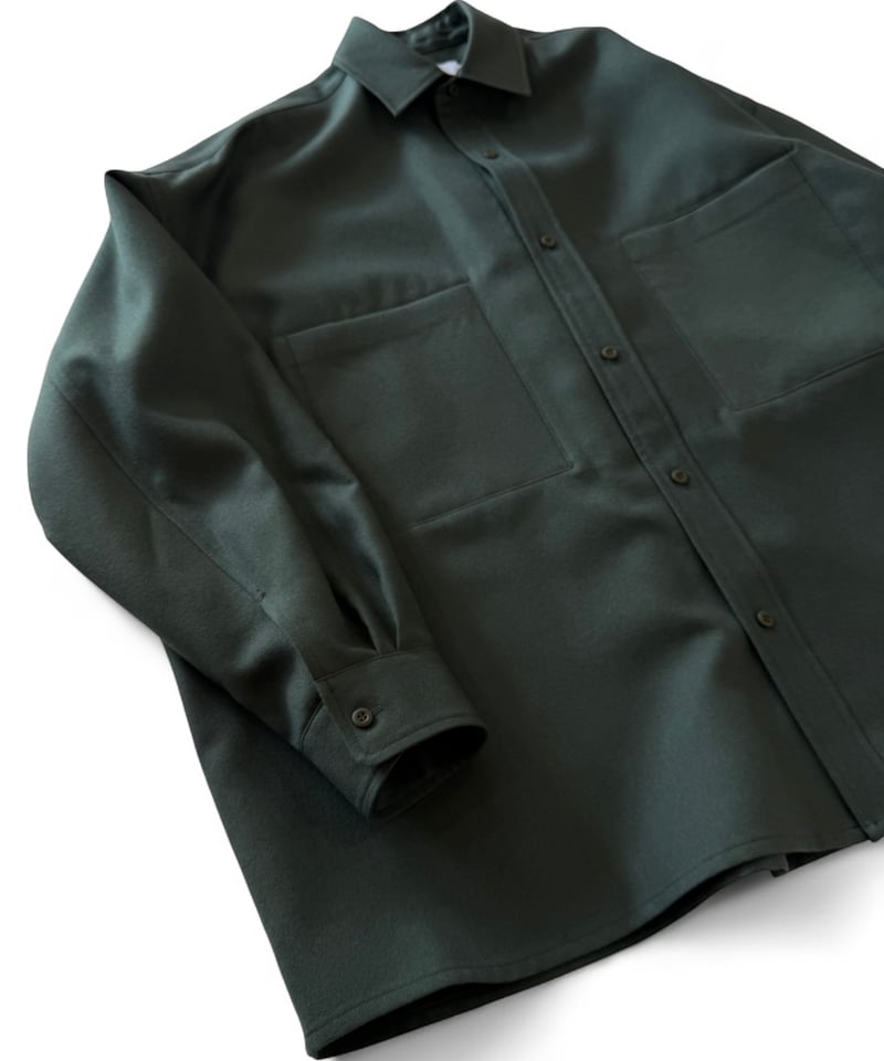 Graphpaper / Scale Off Flannel CPO Shirt -GREEN