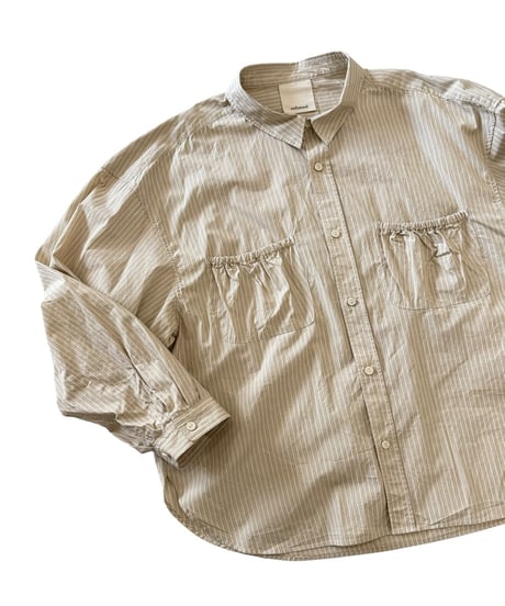 【26SS】 refomed / WRIST PATCH WIDE SHIRT -BEIGE-