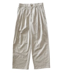 【26SS/残り1点】 Urig / PIN STRIPE 3TUCK PANTS NL -ECRU ST-