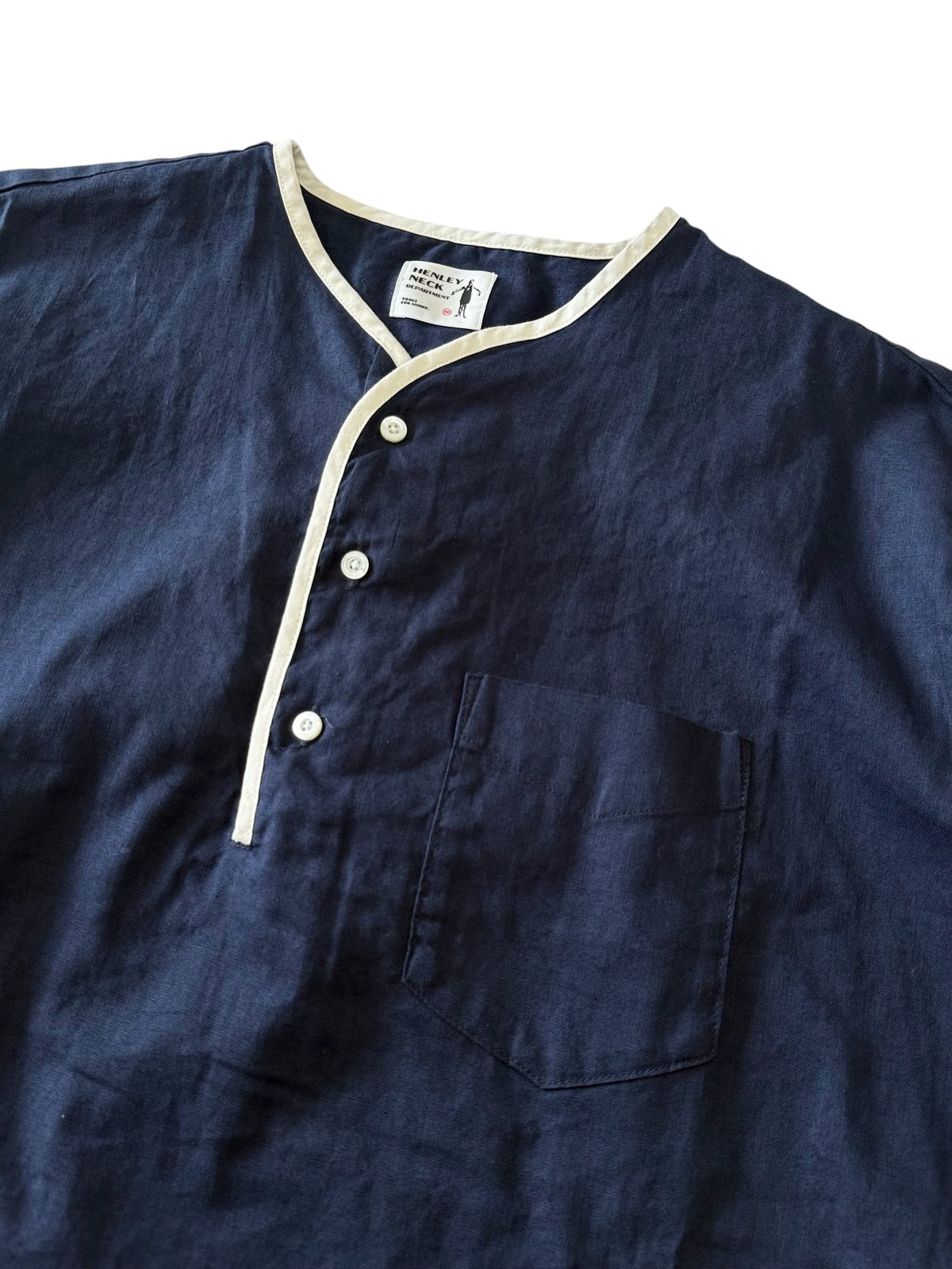 26SS】 HENLEY NECK DEPARTMENT -NAVY- | YURAGI