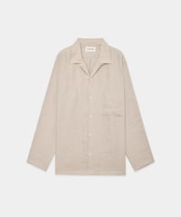 【26SS】 MARKAWARE/ Hemp Shirting Comfort Fit Open Collar Shirt -Taupe-