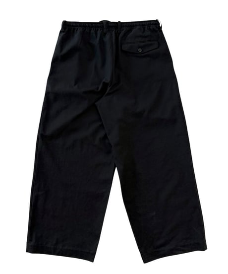 【26SS】 MARKAWARE / Organic Cotton Voile Yarn Twill Triple Pleated Easy Trousers -Black-