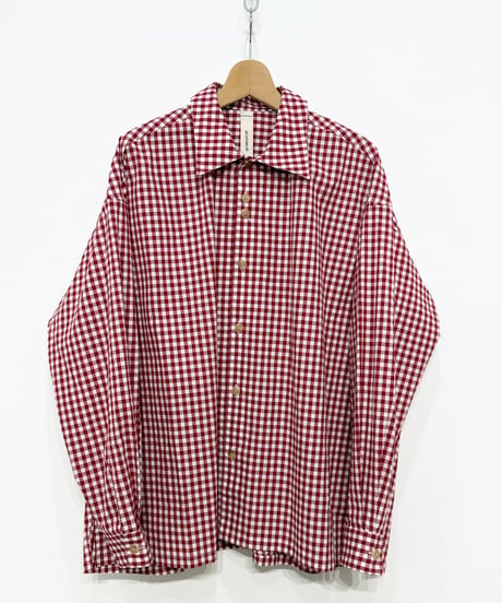 【26SS】 SHINYAKOZUKA / ROOMY SHIRT (ISSUE#8) -RED GINGHAM-