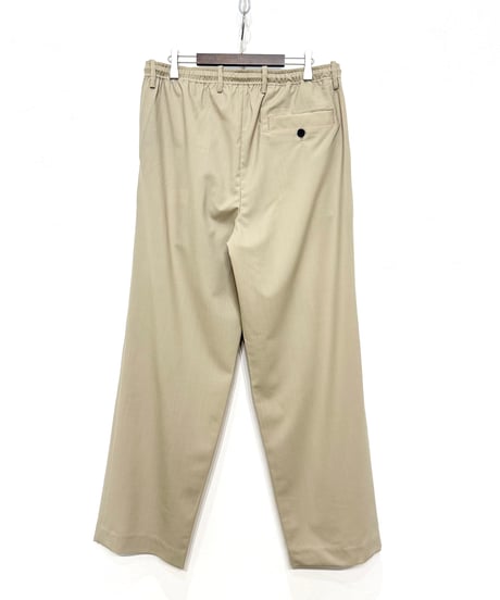 【26SS】 MARKAWARE Organic Wool 2/80 Tropical Double Pleated Easy Trousers -Beige-