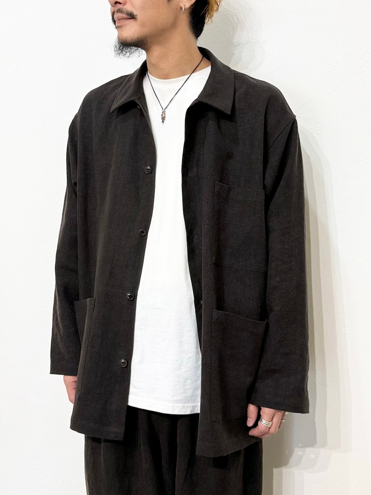 26SS】 YOKO SAKAMOTO / WORK SHIRT -BROWN- | YURAGI