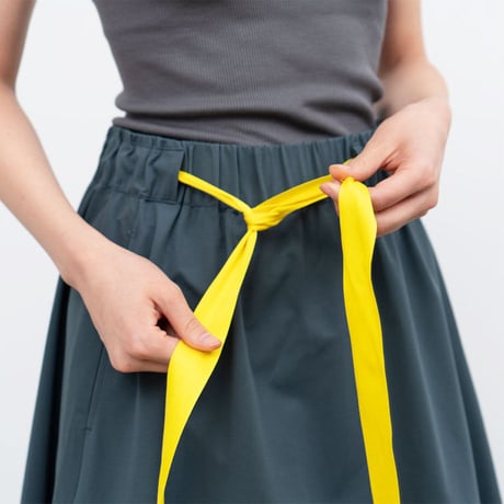 Graphpaper(グラフペーパー) WOMENS High Gauge Jersey Ribbon Skirt DARK SLATE