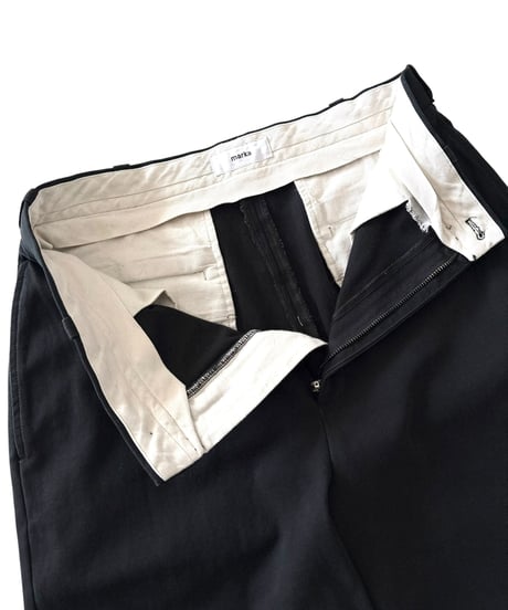【26SS】 marka / Organic Cotton Gabardine / U.S. Army Chino Trousers -Black-