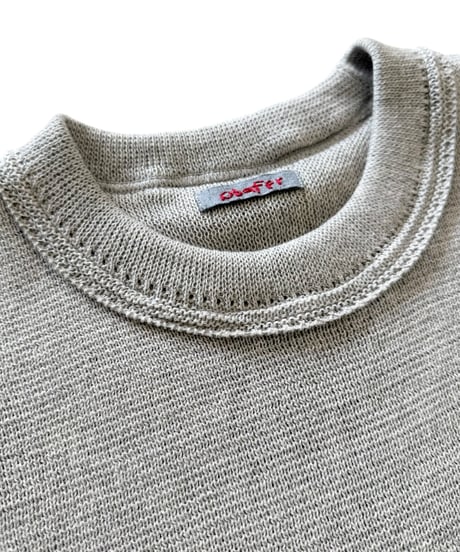 【26SS】 obafer / COTTON KNIT T-SHIRT -GRAY-