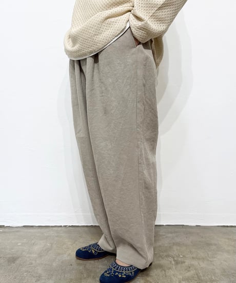 【26SS】 YOKO SAKAMOTO / WIDE EASY PANTS -BEIGE-