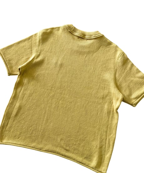【26SS】 obafer / COTTON KNIT T-SHIRT -YELLOW-