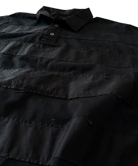 【26SS/残り1点】 TENHALF / RUGGER T-SHIRT -BLACK-