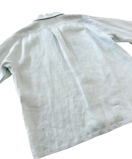 【26SS】 MARKAWARE/ Hemp Shirting Comfort Fit Open Collar Shirt -Ice-